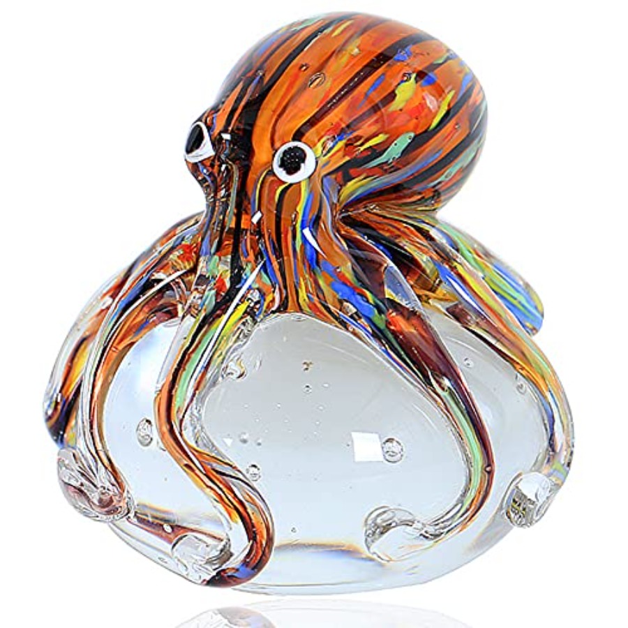 Aquarium Fish Japan - Hand Blown Glass Octopus Figurine OrnamentSea