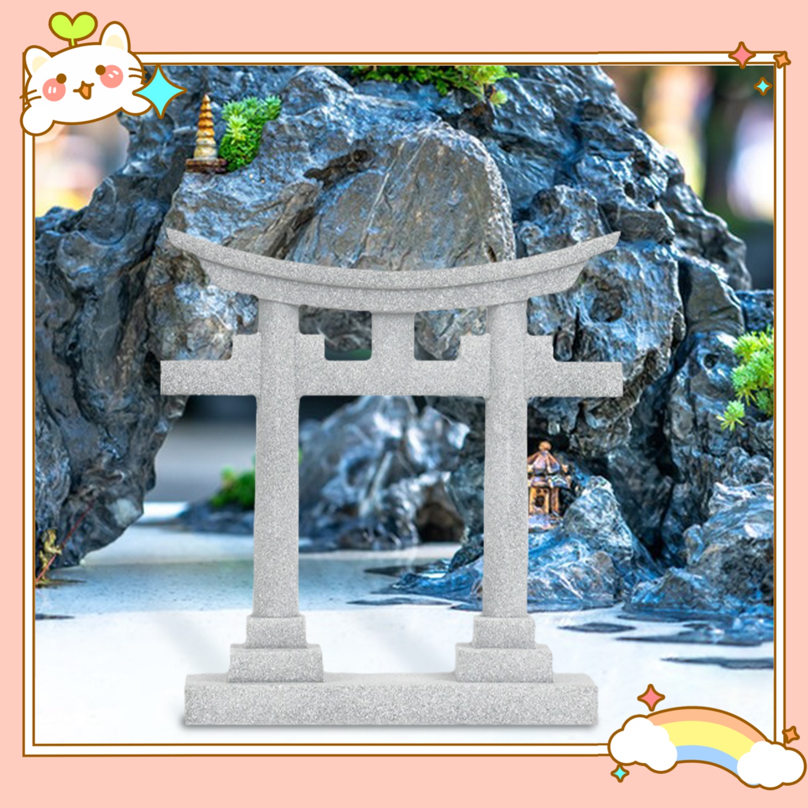 Aquarium Fish Japan - Japan Torii Gate Shrine Model Figurine