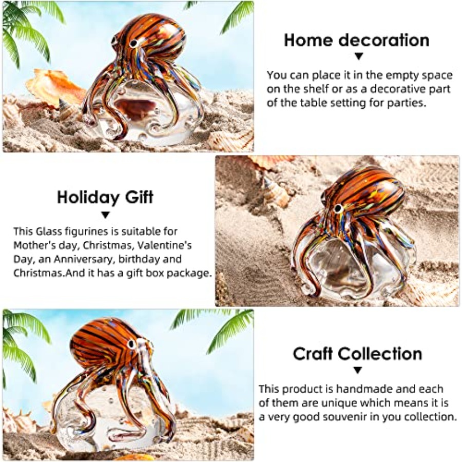 Hand Blown Glass Octopus Figur - Aquarium Fish Japan recensione e prezzo