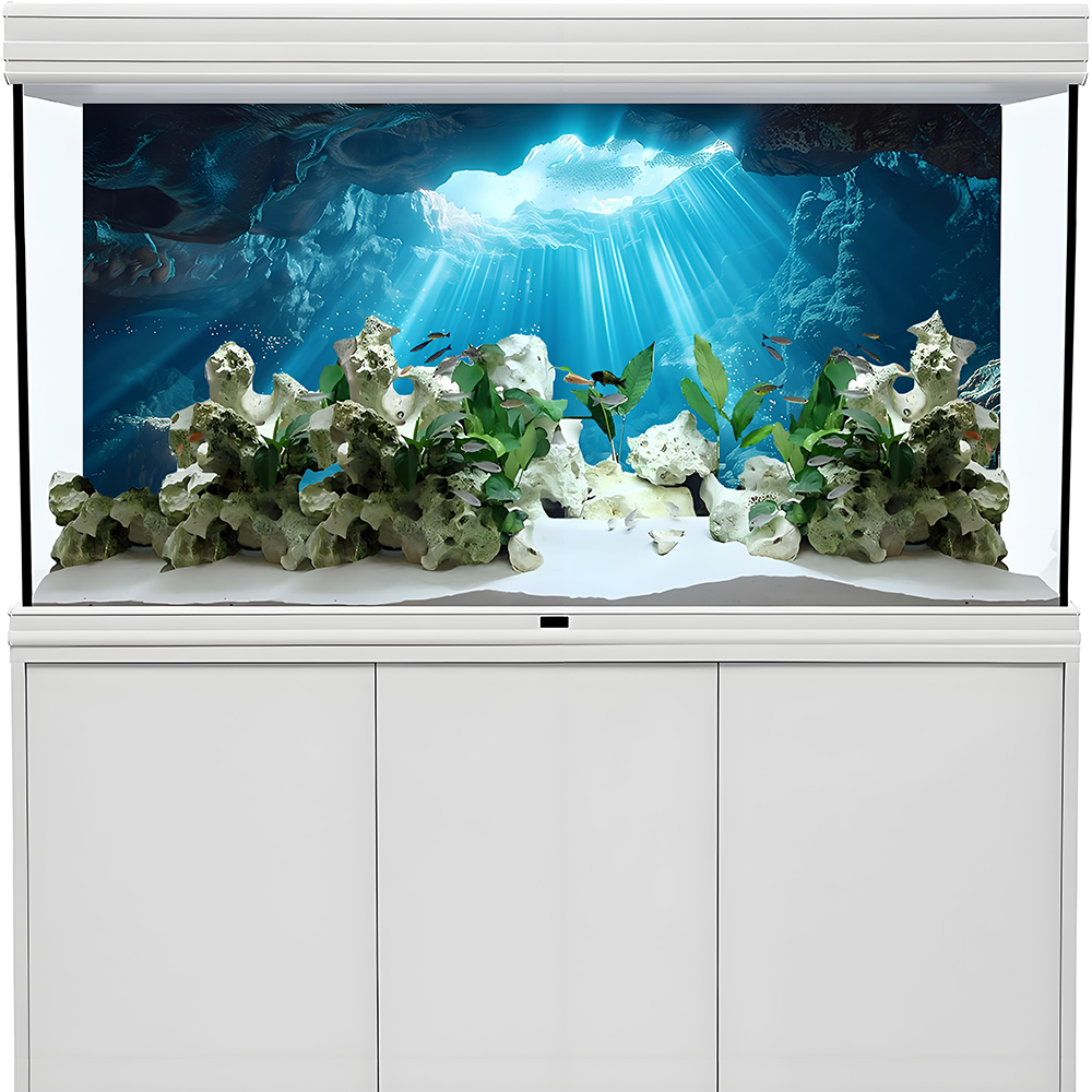 Sunshine Cave，Fish tank backgr - Aquarium Fish Poster recensione e prezzo