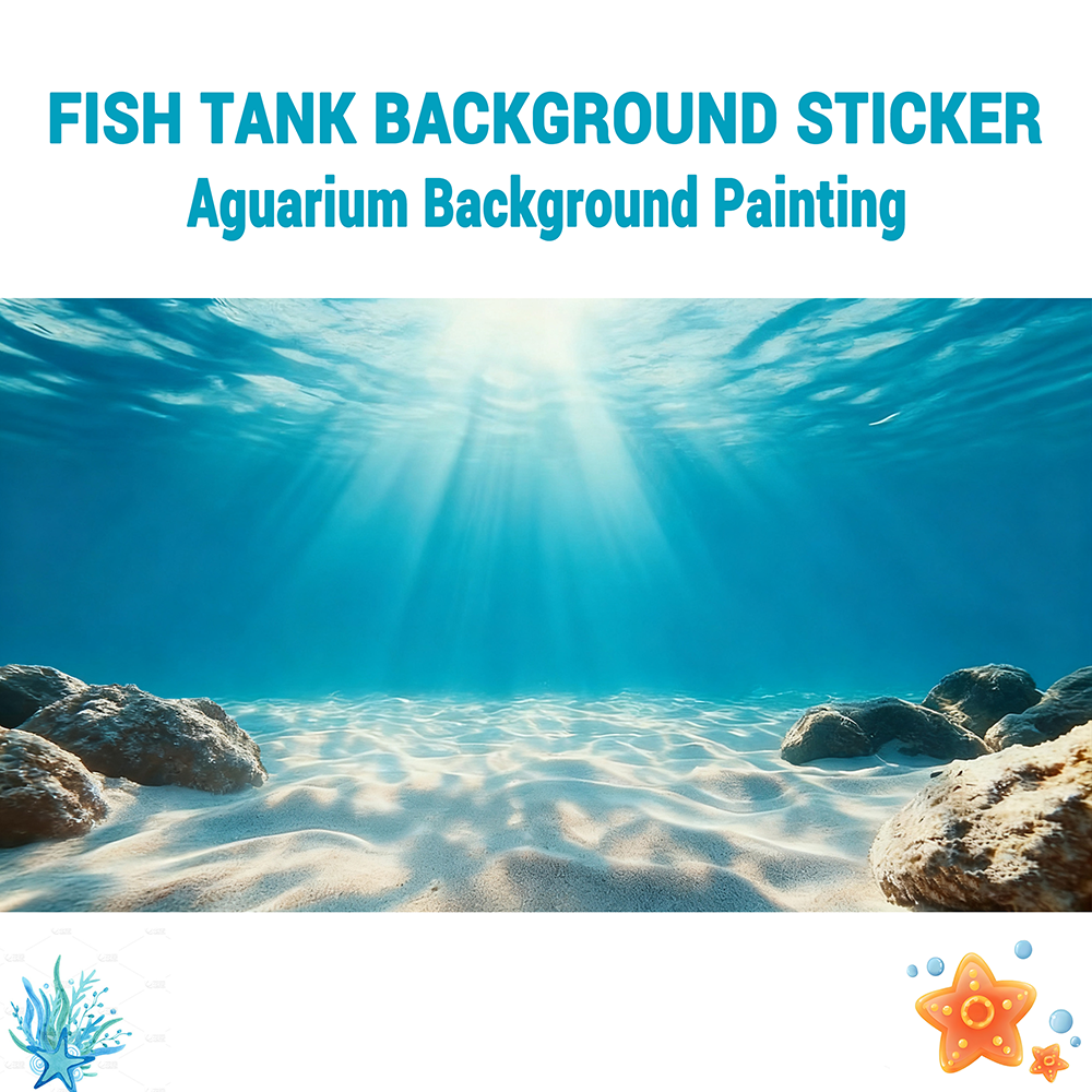 Blue sea clear sand，Fish tank  - Aquarium Fish Poster recensione e prezzo