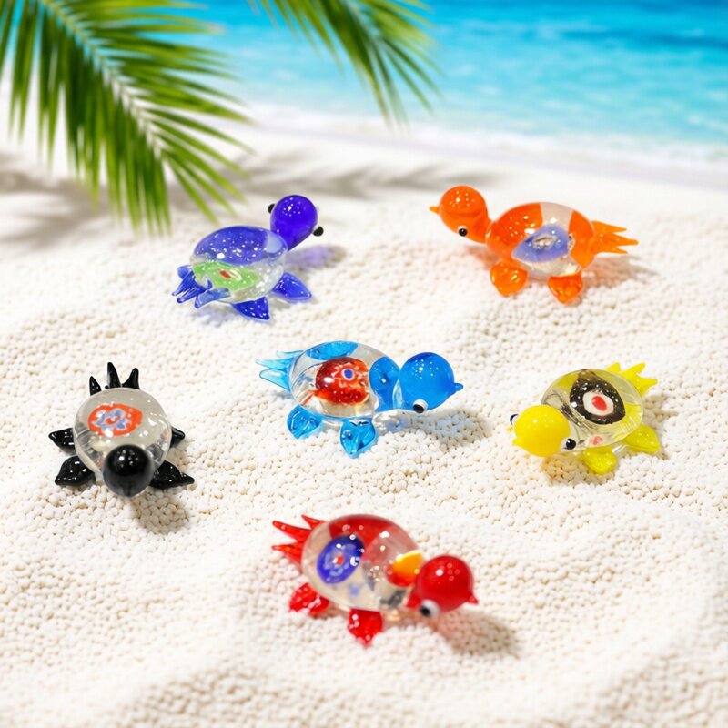1pc Mini Glass Turtle Figurine - Aquarium Fish Japan recensione e prezzo