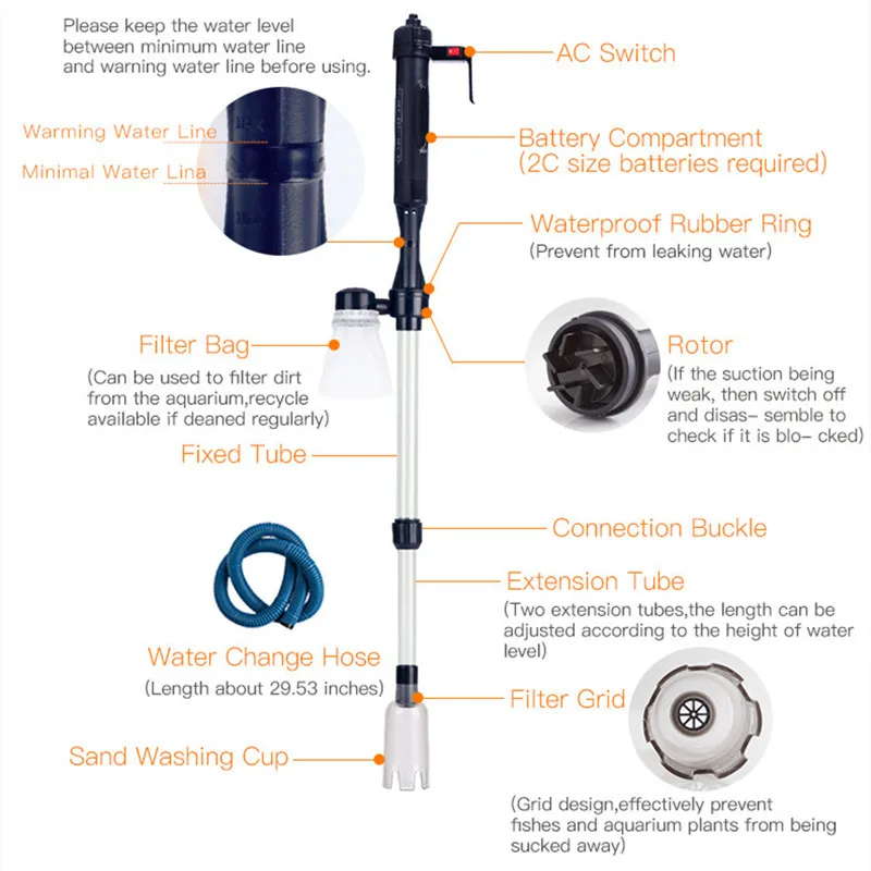 Electric Water Changer Vacuum  - Gravel Vacuum Cleaner recensione e prezzo