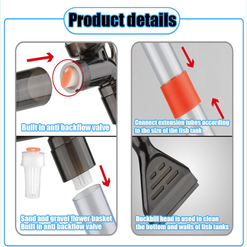 1PC Aquarium Water Change Pump - Gravel Vacuum Cleaner recensione e prezzo